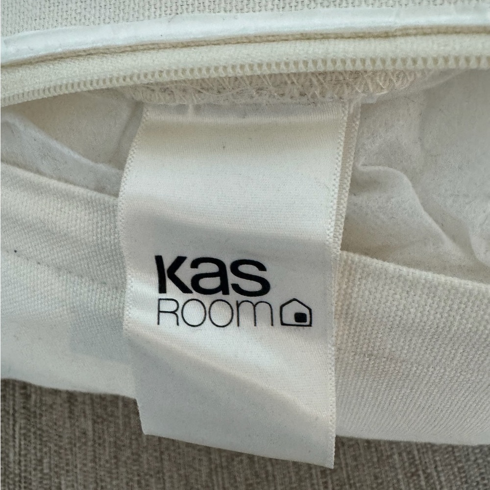 NWOT Kas Room Black and White Textured Throw Pillow - Picture 3 of 7